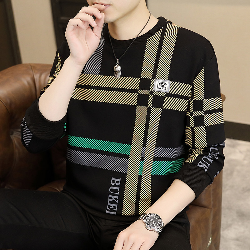 条纹徽章派得西潮套头