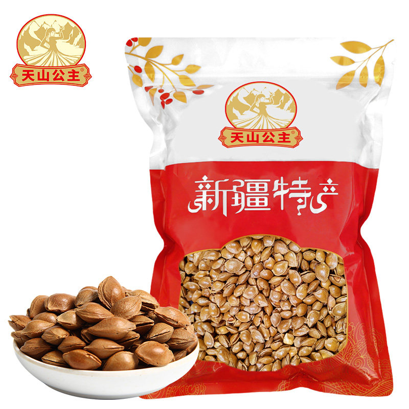 天山公主 开口杏核500g/袋手剥奶香味小银杏炒货坚果零食