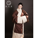 马王堆定制秦汉传统秋冬 复原款 怀谷居汉服直裾曲裾战国袍 撷薇
