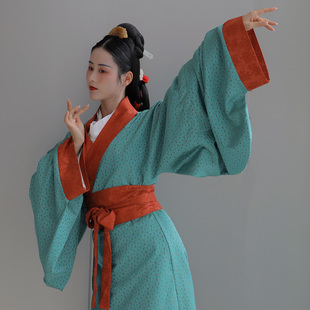 怀谷居战国袍蒹葭复原款马王堆曲裾秦汉定制秋冬女款原创新品汉服