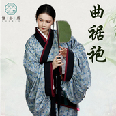 新款 双绕长曲裾汉服战国袍春季 女汉马王堆复原国风 尔雅 怀谷居