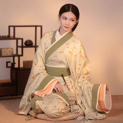 怀谷居双绕长曲裾夏季新款汉服