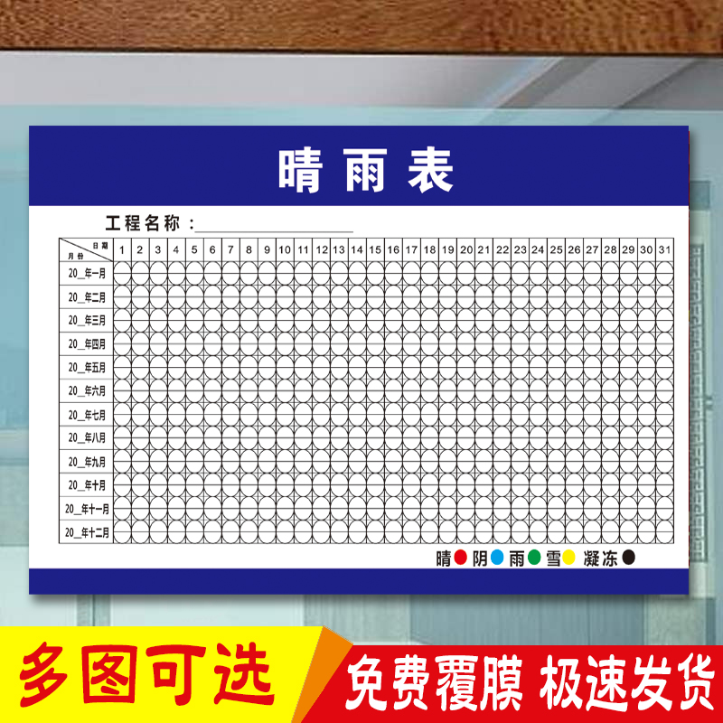 建筑工地施工晴雨表贴纸
