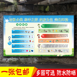 广州垃圾分类宣传知识海报张贴画 街道小区生活垃圾分类指南展板