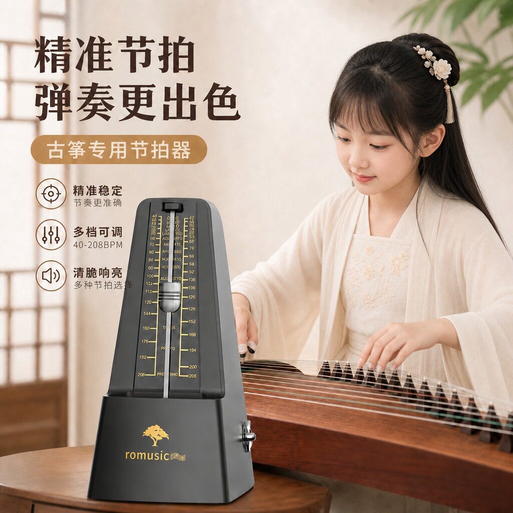 机械节拍器古筝专用吉他钢琴小提琴架子鼓音乐通用人声节奏器拍子