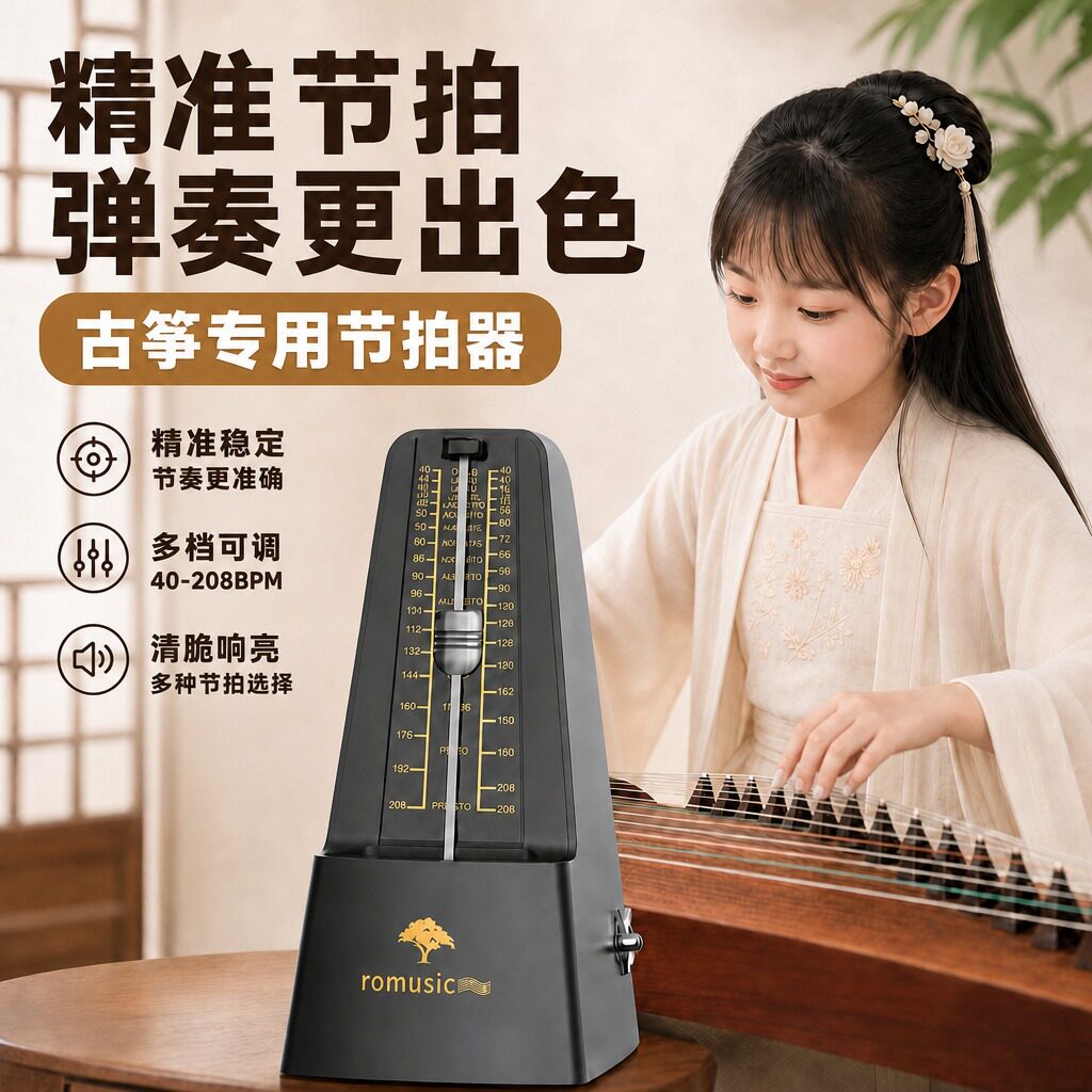 机械节拍器古筝专用吉他钢琴小提琴架子鼓音乐通用人声节奏器拍子