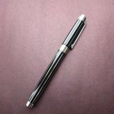 黑银双拼金属宝珠笔商务签名