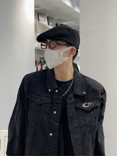 SUPERWZM日系平顶复古前进帽子男文艺百搭反戴贝雷帽英伦画家帽女