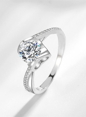 一克拉品味淑女尊享莫桑石戒指