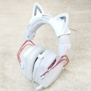 猫耳朵装 饰适配西伯利亚K03S无线电竞头戴耳机可拆卸猫耳配件可爱