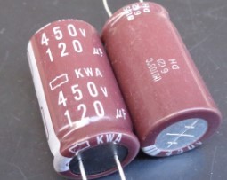 120UF 450V 日本黑金刚 KWA 长寿命 电源 电容 450V120UF 18X31