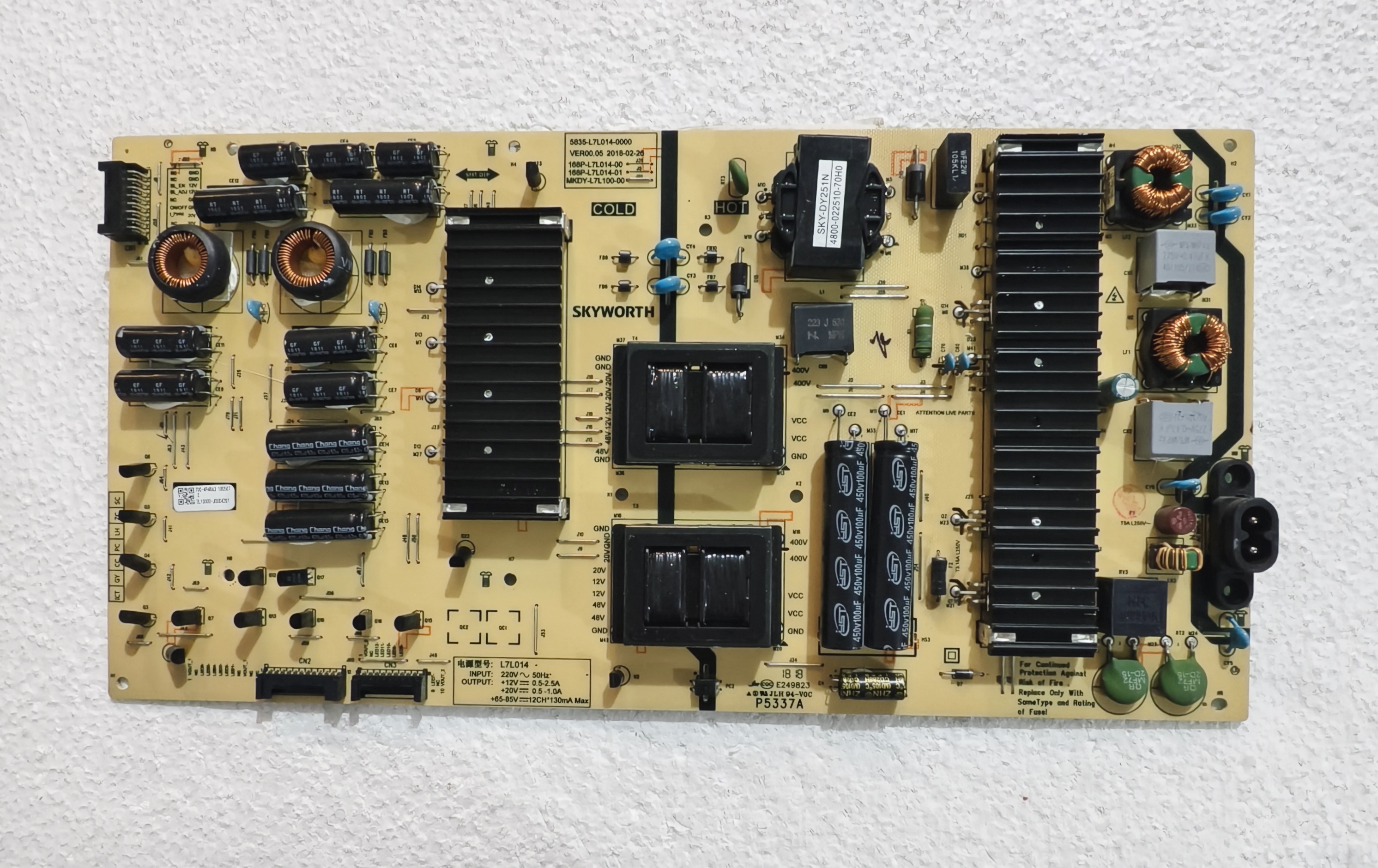 九成新原装创维65H9D 65K6S电源板5835-L7L014-0000 测试好 现货