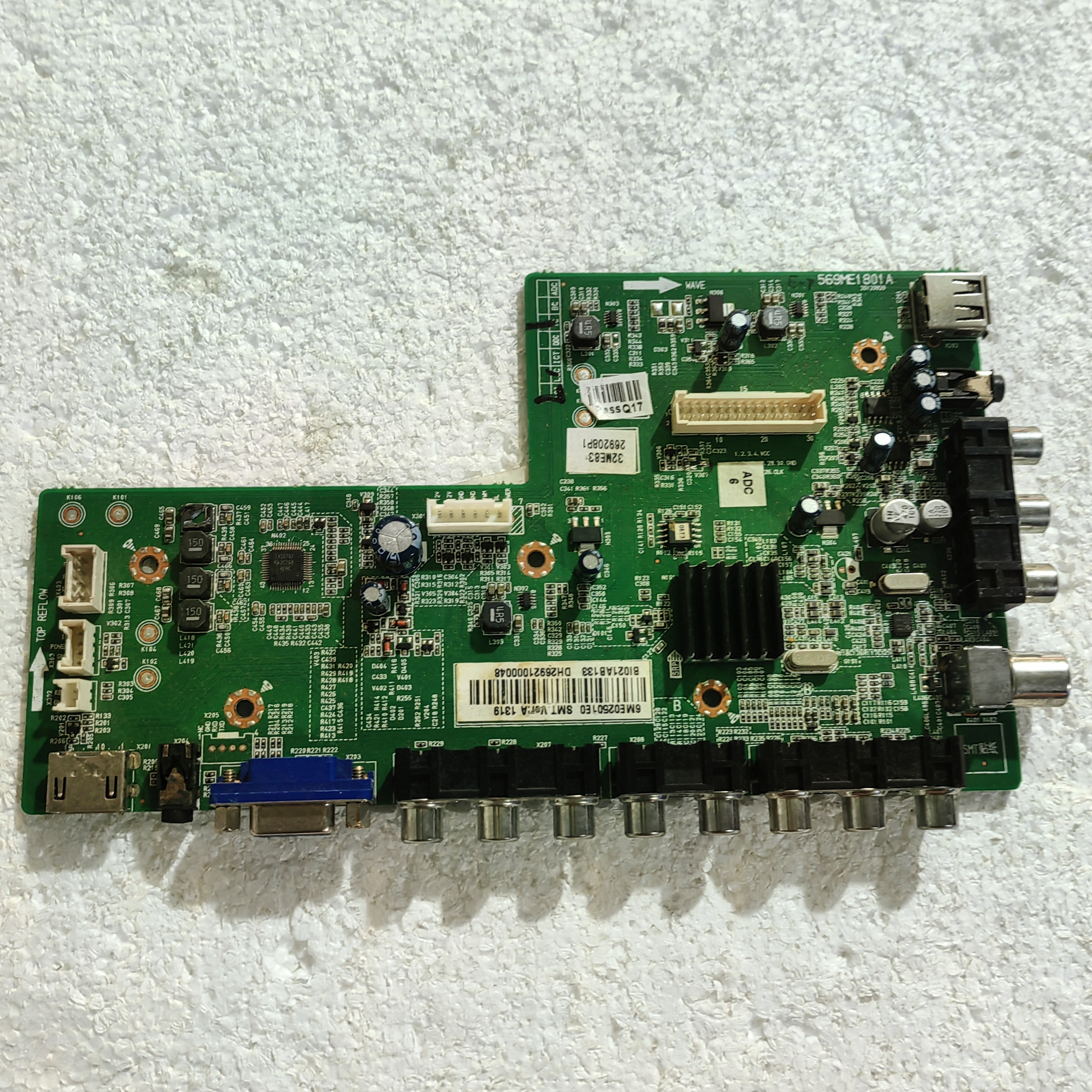 原装厦华LE-32MW68 KM液晶电视主板569ME1801A屏DF32L83V03测试好