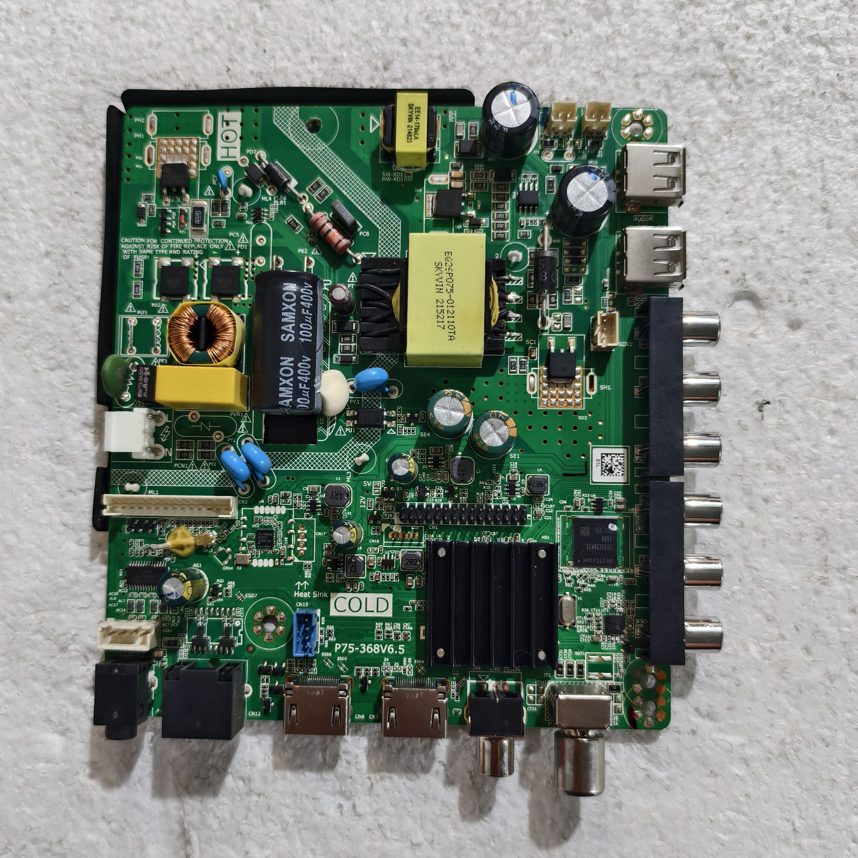 原装杂牌LED58寸主板P75-368V6.5/30-90V/500mA 45W配屏CC580PVD7