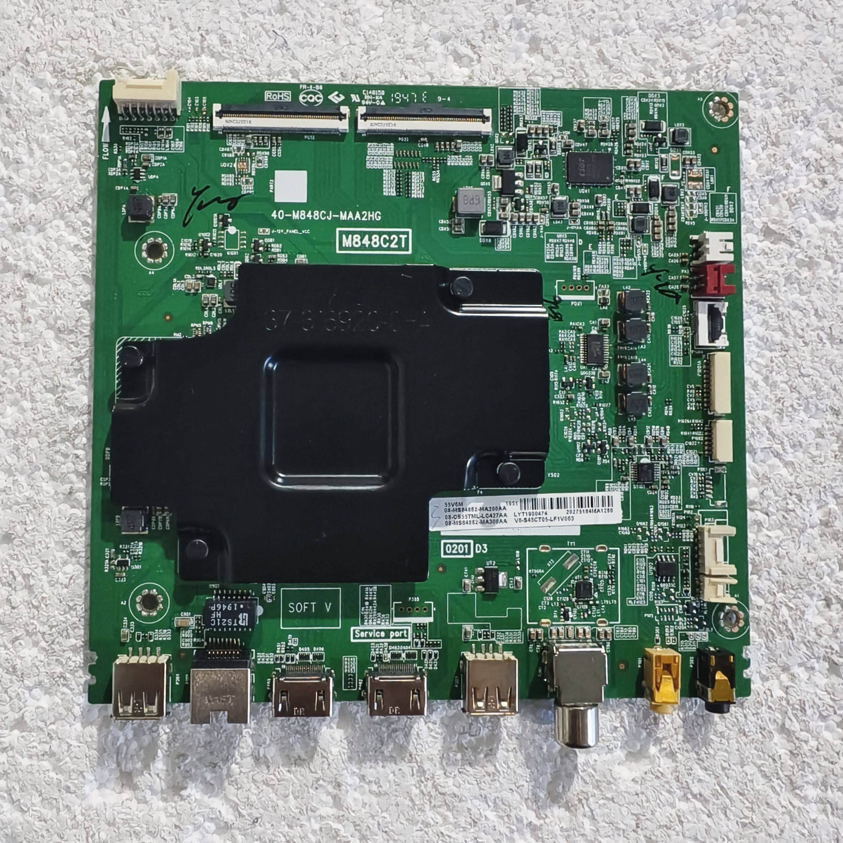 九成新原装TCL 55D10主板40-M848CJ-MAA2HG配屏LVU550NDFL CD9W01