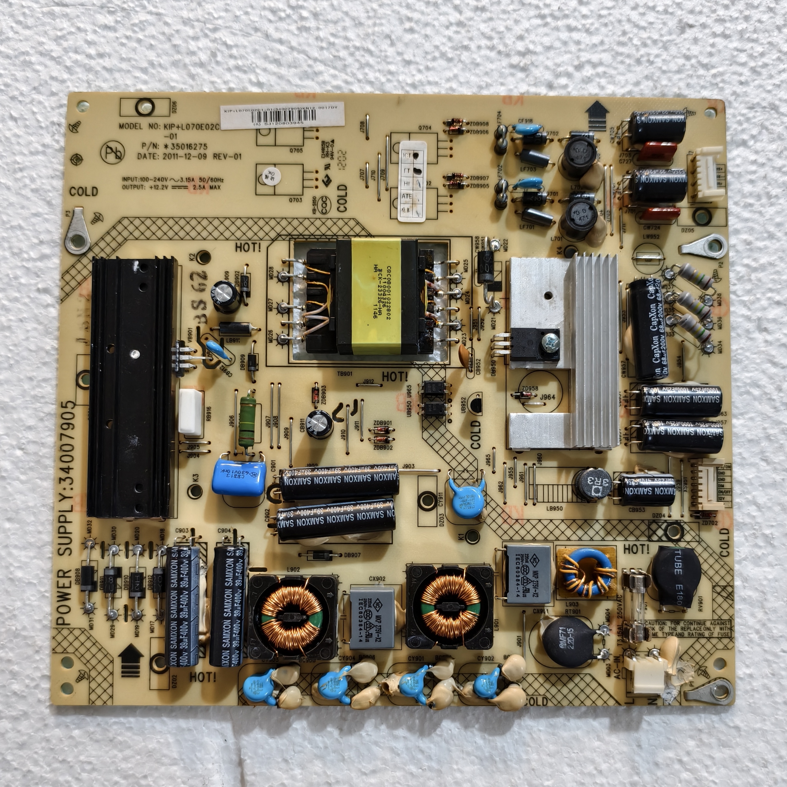 原装康佳LED32HS11 32H511 LED321597N电源板34007905 35016275