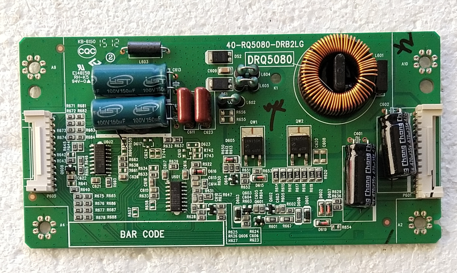 原装 TCL L58F3700A 高压板 40-RQ5080-DRB2LG 实物图 测试完好