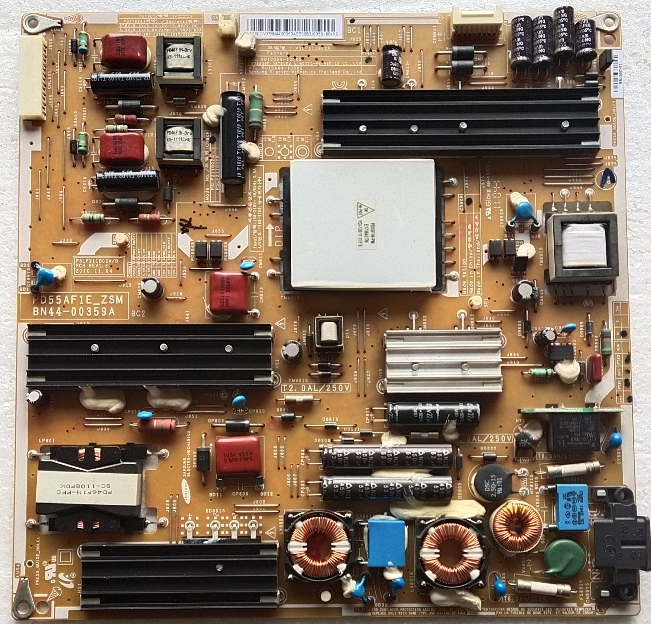 原装三星UA55C6900UF UA55C6200UF电源板 BN44-00359A实物图 测好