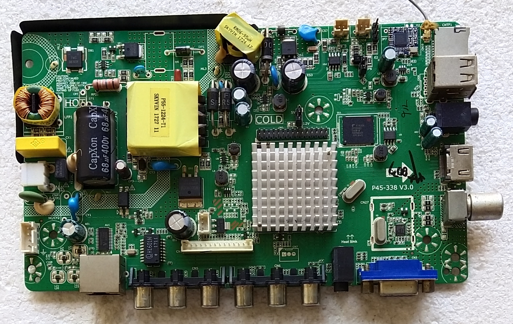 原装32寸杂牌主板 网络版P45-338 V3.0屏MT3151A04-1XC-C实物测好