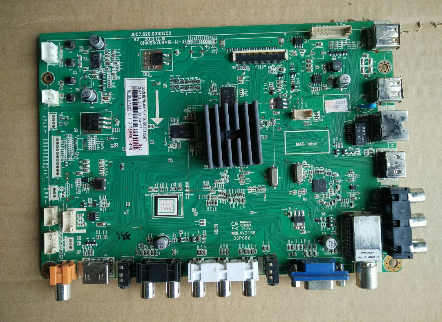 原装长虹LED55C2000i/2080i主板JUC7.820.00101252屏C550F13-E1-A