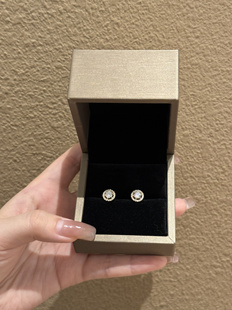 系列925银镀金耳钉防过敏新款 睡觉不用摘通体银女生 璀璨罗盘