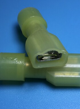 冷压FDFN5.5-250黄色全包绝缘端子尼龙公母插6.3插簧母插500个/包