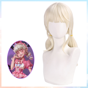 猫八 第五人格cos三丽鸥联动拉拉队员 美乐蒂cos假发 黄双马尾