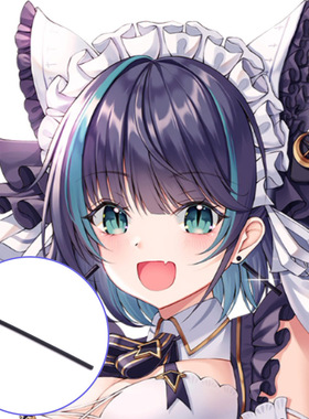 猫八 碧蓝航线初始皮肤柴郡cos耳夹黑色长条耳环枪黑棍子耳饰