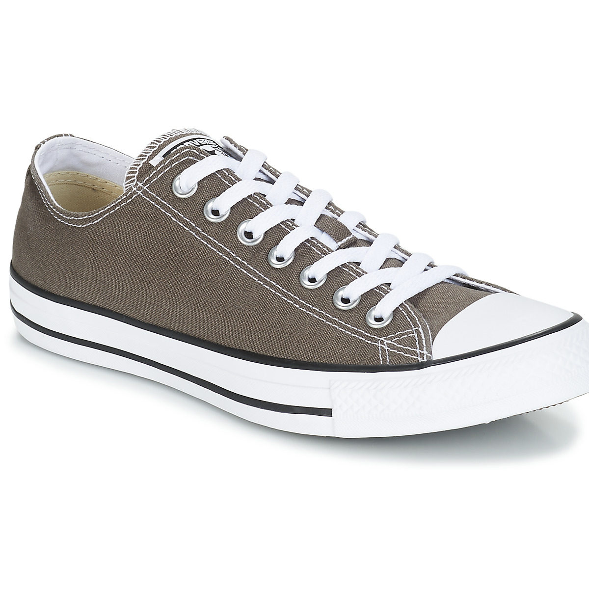 converse匡威女鞋运动休闲低帮帆布鞋煤灰色2024年新款正品
