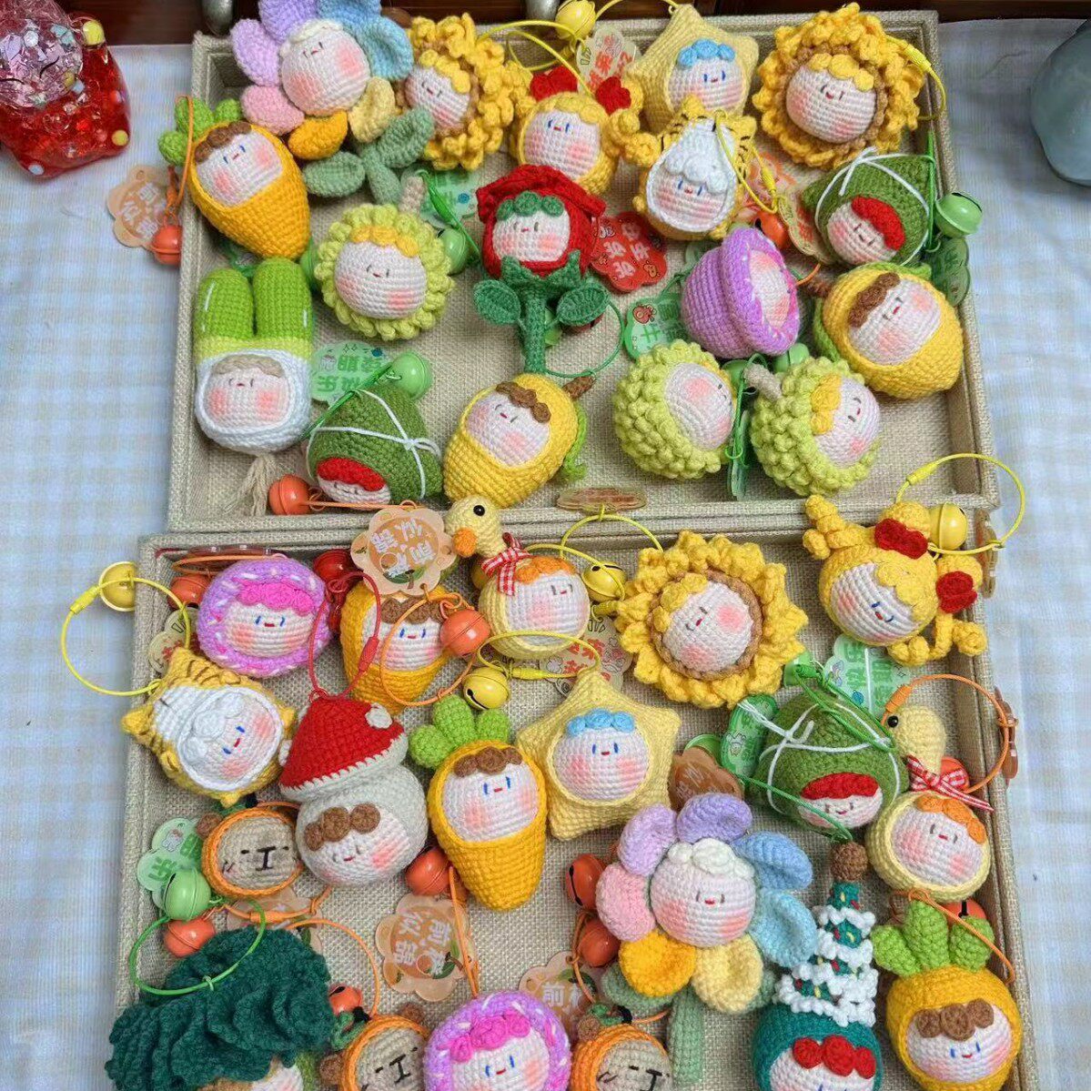 节日礼物手工制作节日定制毛线钩织摆件成品团子情侣纪念品两件发