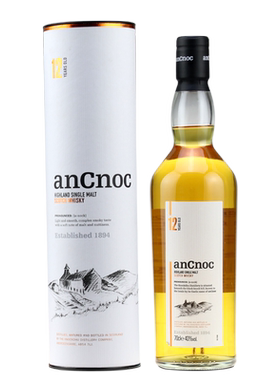 洋酒 AnCnoc 安努克12年高地单一麦芽苏格兰威士忌纯麦烈酒 行货
