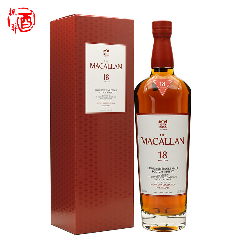 Macallan 麦卡伦18年雪莉桶单一麦芽苏格兰威士忌烈酒700ML图片