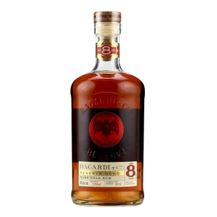 Bacardi 百加得8年陈酿黑朗姆酒750ML洋酒原装进口鸡尾酒基酒调酒