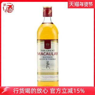 Macaulay 麦高瑞苏格兰威士忌700ml40度烈酒洋酒英国进口调酒基酒