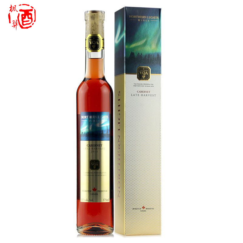加拿大VQA 北极光赤霞珠晚收冰红 葡萄酒甜酒冰酒进口甜红375ml