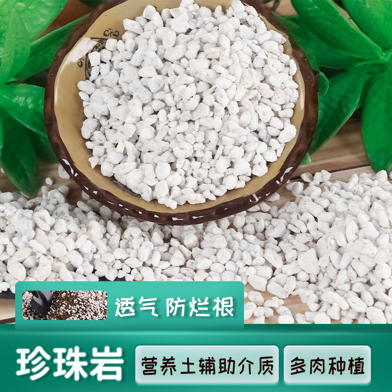 园艺珍珠岩养花用无土栽培颗粒多肉营养土种植基质苗圃保透气介质