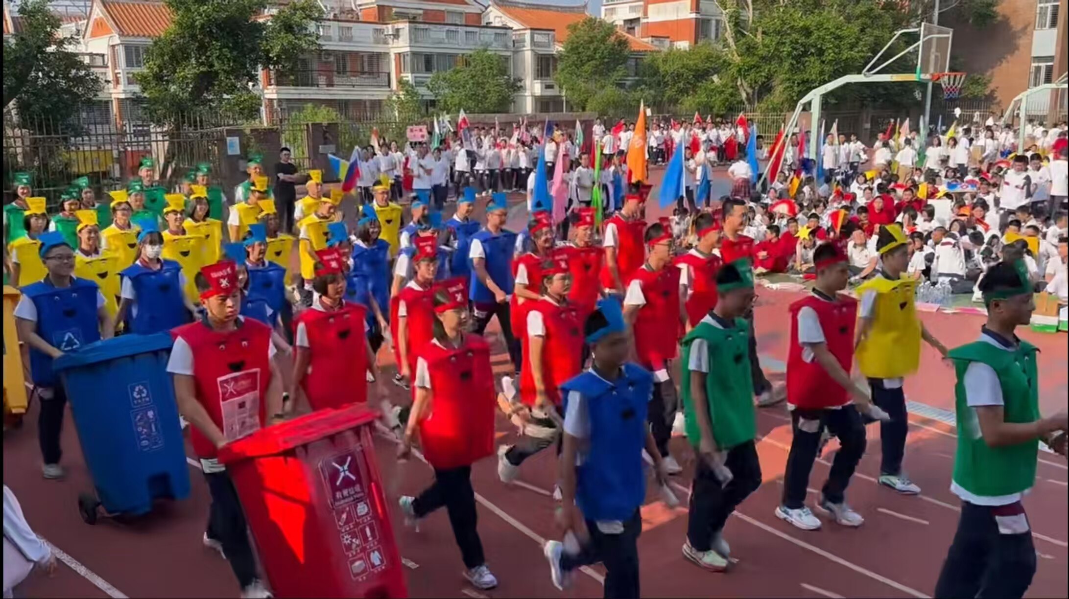 幼儿园垃圾桶演出服可回收物烟头卡通舞蹈服儿童垃圾分类表演服装