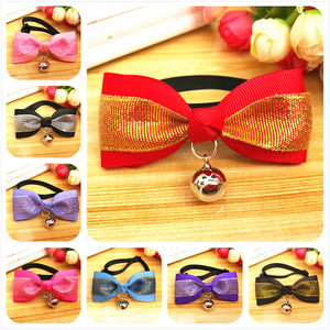 英伦风宠物领结蝴蝶结 猫领结泰迪博美铃铛项圈 猫咪狗狗饰品项圈