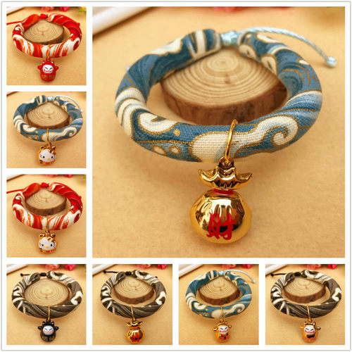 icat日本猫铃铛海波纹狗和风项圈