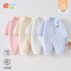 贝贝怡新生婴儿保暖连体衣冬季 三层加厚爬服a类宝宝衣服打底哈衣