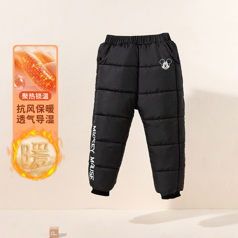 迪士尼宝宝童装男女儿童秋冬季时尚休闲保暖夹棉长裤ZD4DK014