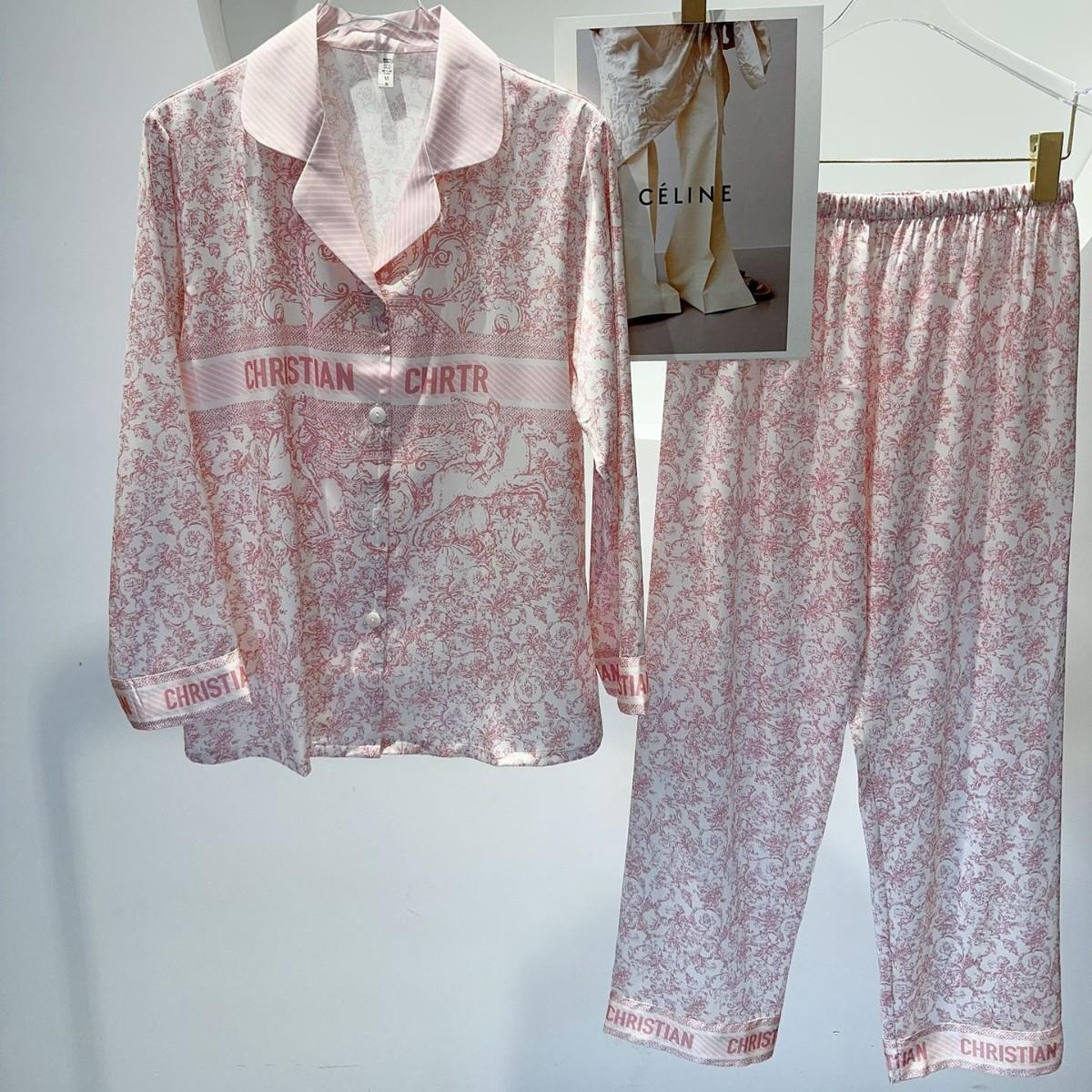 HEARMES 冰雪丝睡衣女卡通开衫长袖长裤韩版高品质休闲家居服套装