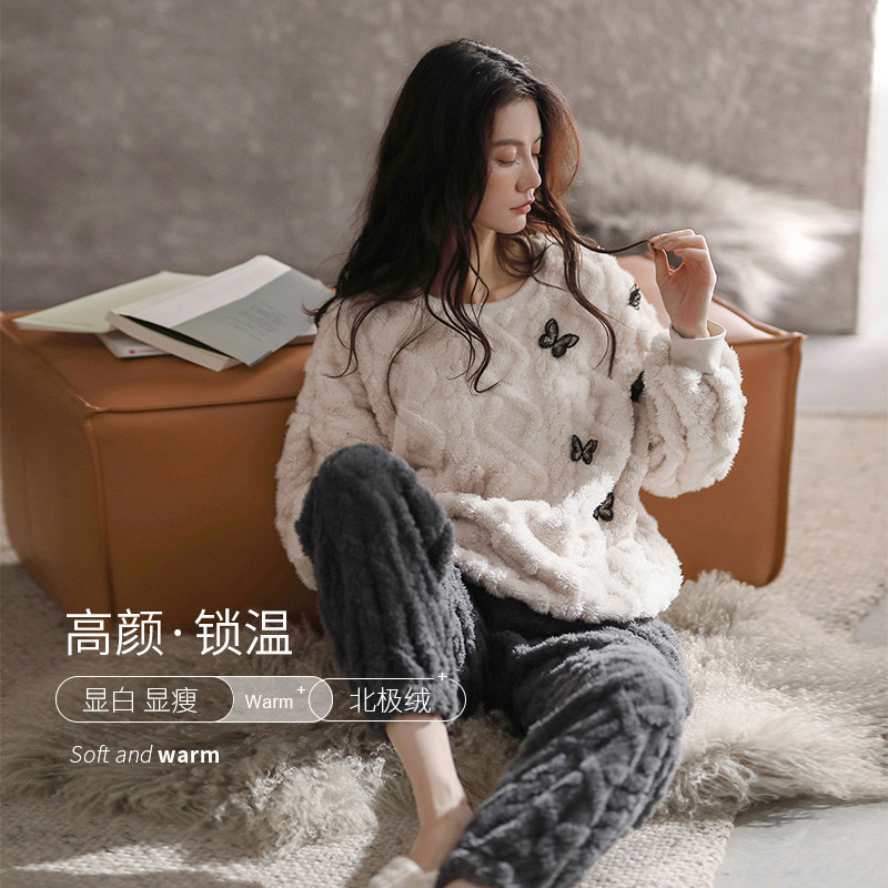HEARMES珊瑚绒家居服女