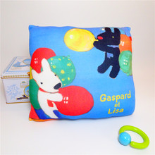 包邮 Gaspard et Lisa卡斯波与丽莎 抱枕毛绒玩具靠垫23-35cm左右