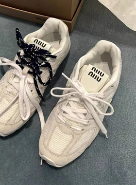 ANNSKG BV/MIU530阿甘鞋女双色鞋带复古联名运动鞋男缪家德训鞋子