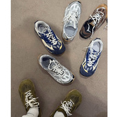 男银色休闲厚底阿甘鞋 ANN 女王一博周雨彤同款 老爹鞋 SKG BV运动鞋