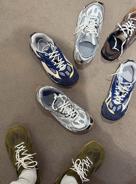 ANN SKG BV运动鞋女王一博周雨彤同款老爹鞋男银色休闲厚底阿甘鞋