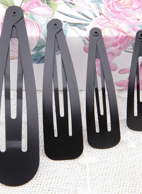 包邮1卡6对12只加厚黑色磨砂BB夹一字夹刘海夹子鱼眼发夹跳板夹