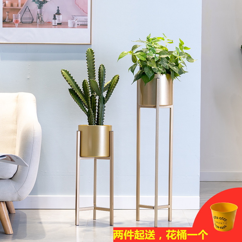 北欧铁艺花架子金色轻奢风客厅绿萝花盆架子室内落地式花架置物架|ruв категории жилой мебели, рама тип, цветок/несколько - от Buy2taobao.com для оказания профессиональной услуги покупки агента Taobao