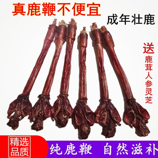 鹿鞭干整根整枝滋补泡酒料梅花鹿鞭正宗鹿茸片送枸杞人参灵芝精品